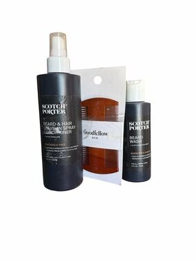 Scotch Porter Grooming Set in Black and Brown and beard comb goodfellow & co
